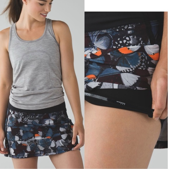 Lululemon Pace Rival Skirt II 4-way Stretch Biggie So Fly Butterfly Pizzaz 6 - Picture 1 of 15